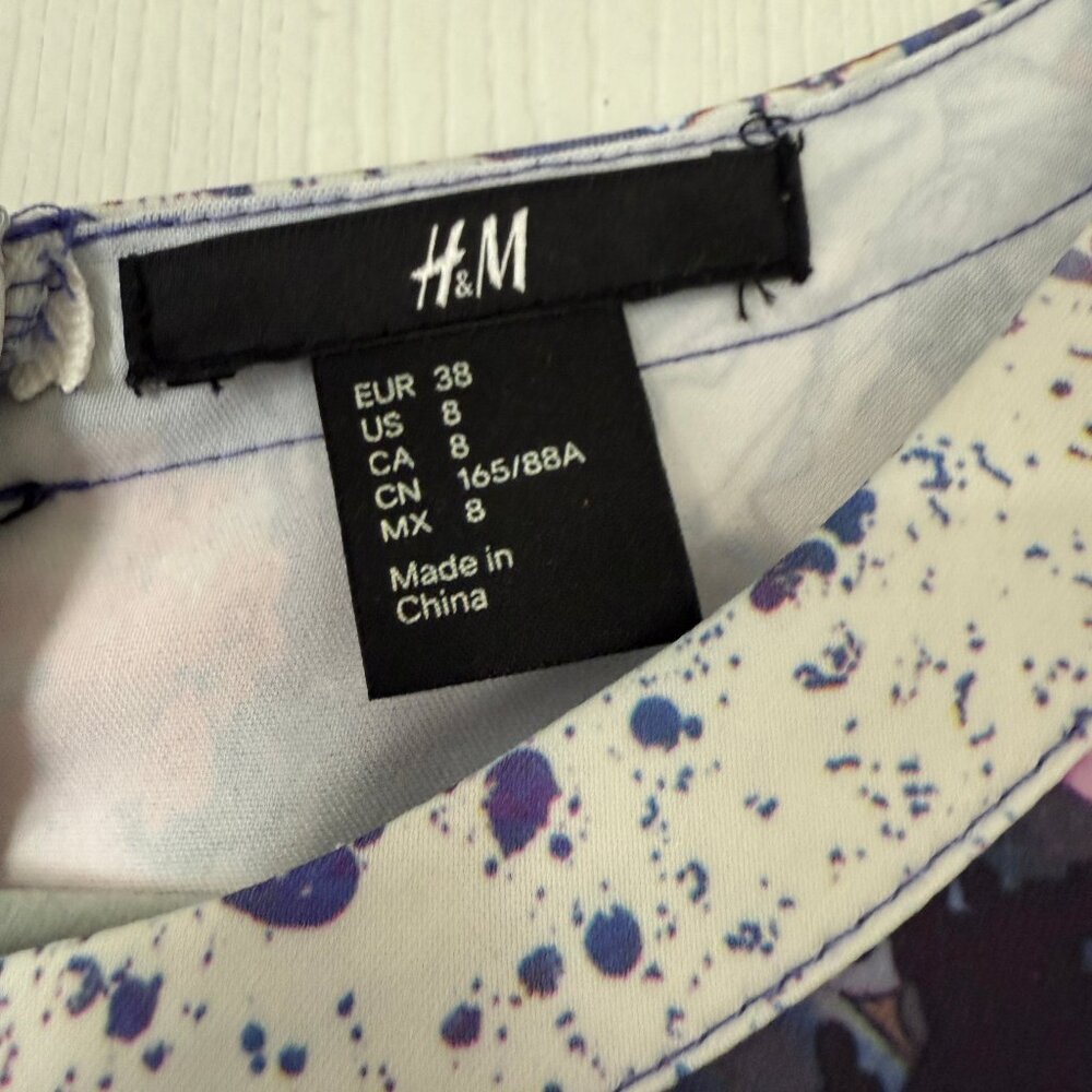 H&M Floral Print Midi Dress - Purple, Pink, White ASO Lana Del Rey - Picture 4 of 4